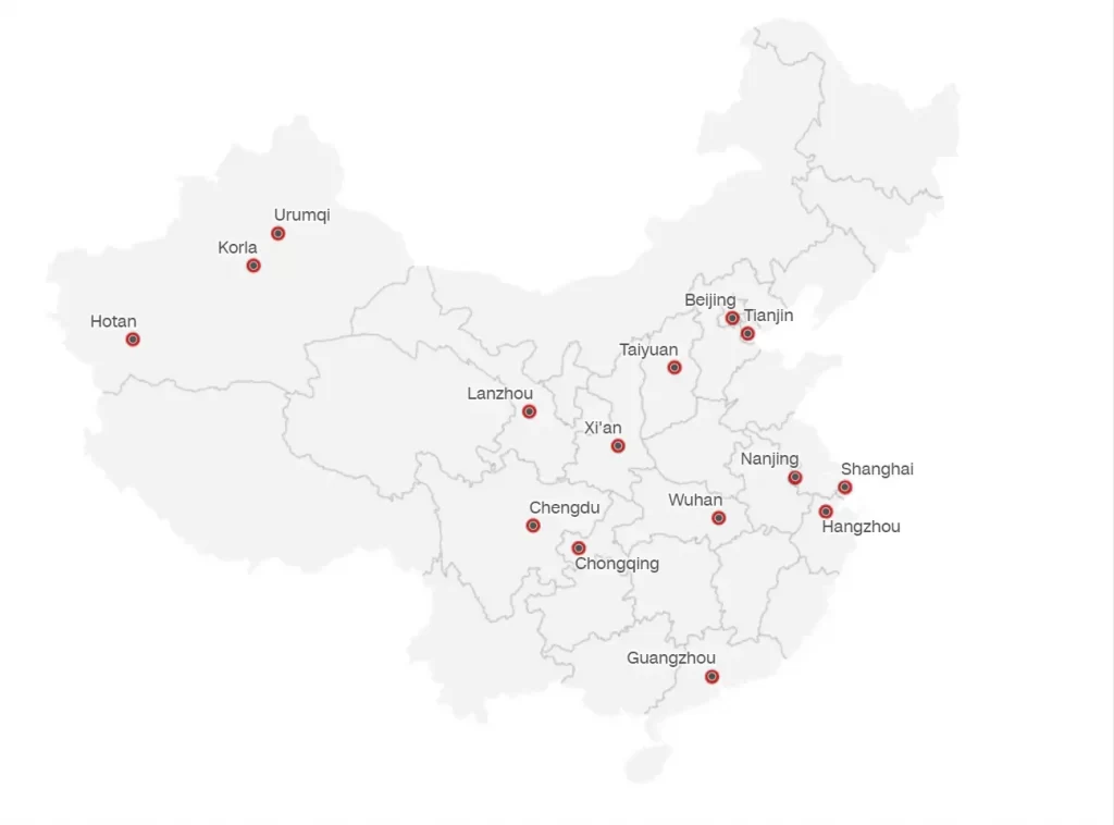 china protests map november 2022 cnn